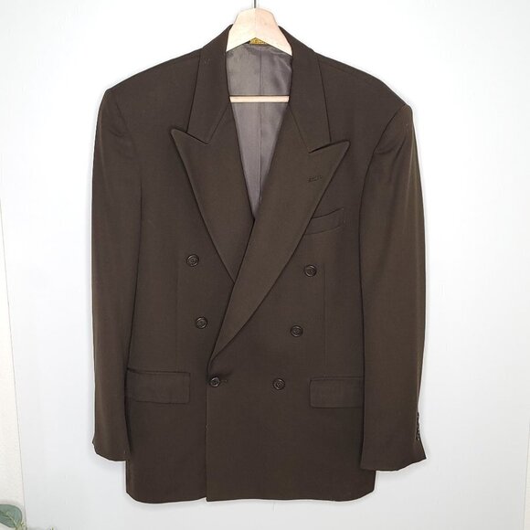 Nino Cerruti Men's Rue Royale Charcoal Pinstripe Double Breasted Suit - Picture 1 of 7